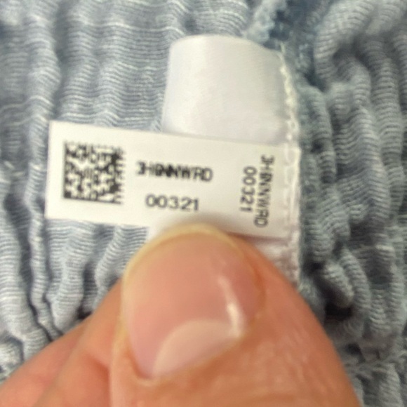 AE light blue stretch cropped tube top with peplum bottom wms sz XL - Picture 8 of 15